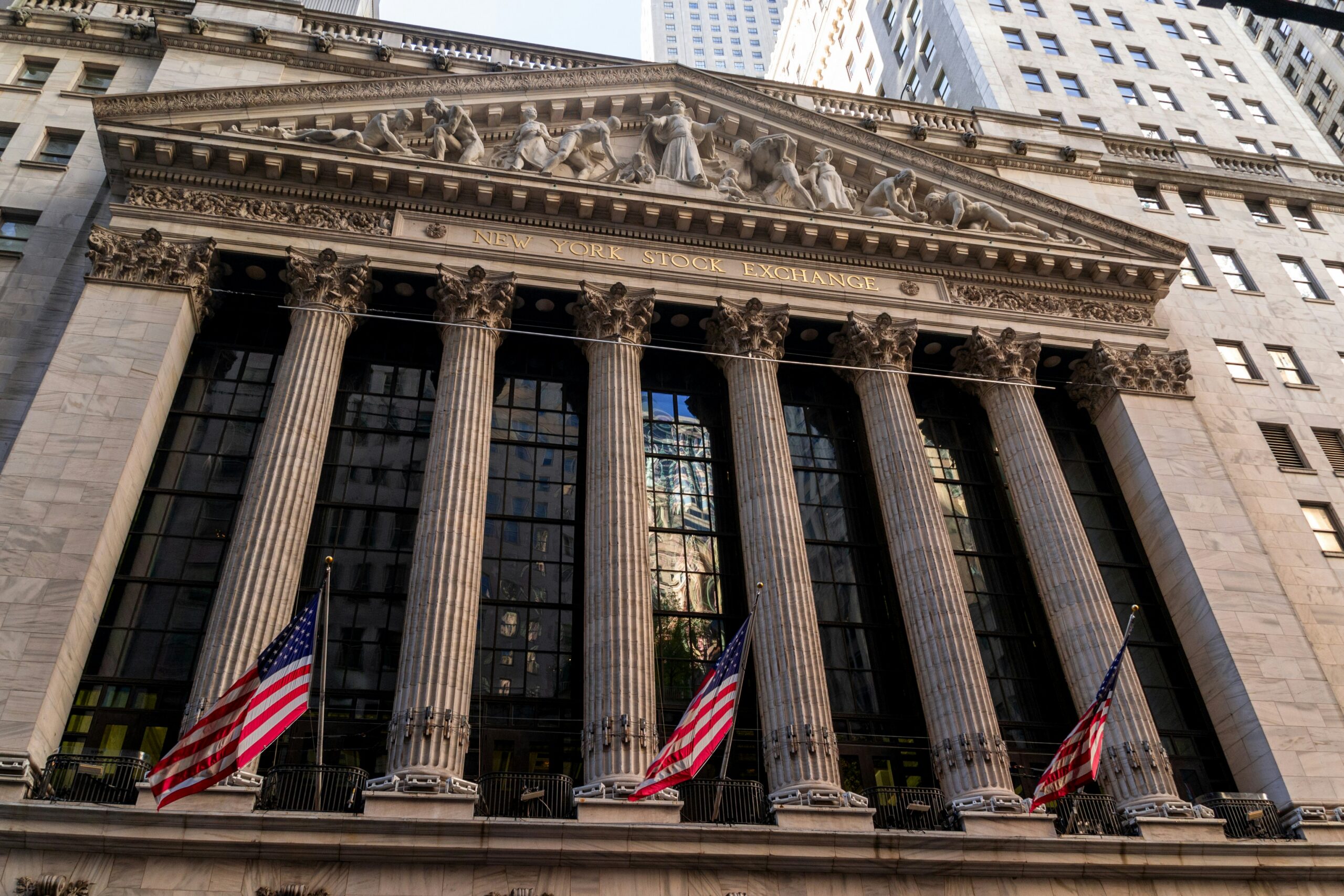The New York Stock Exchange building on Wall Street