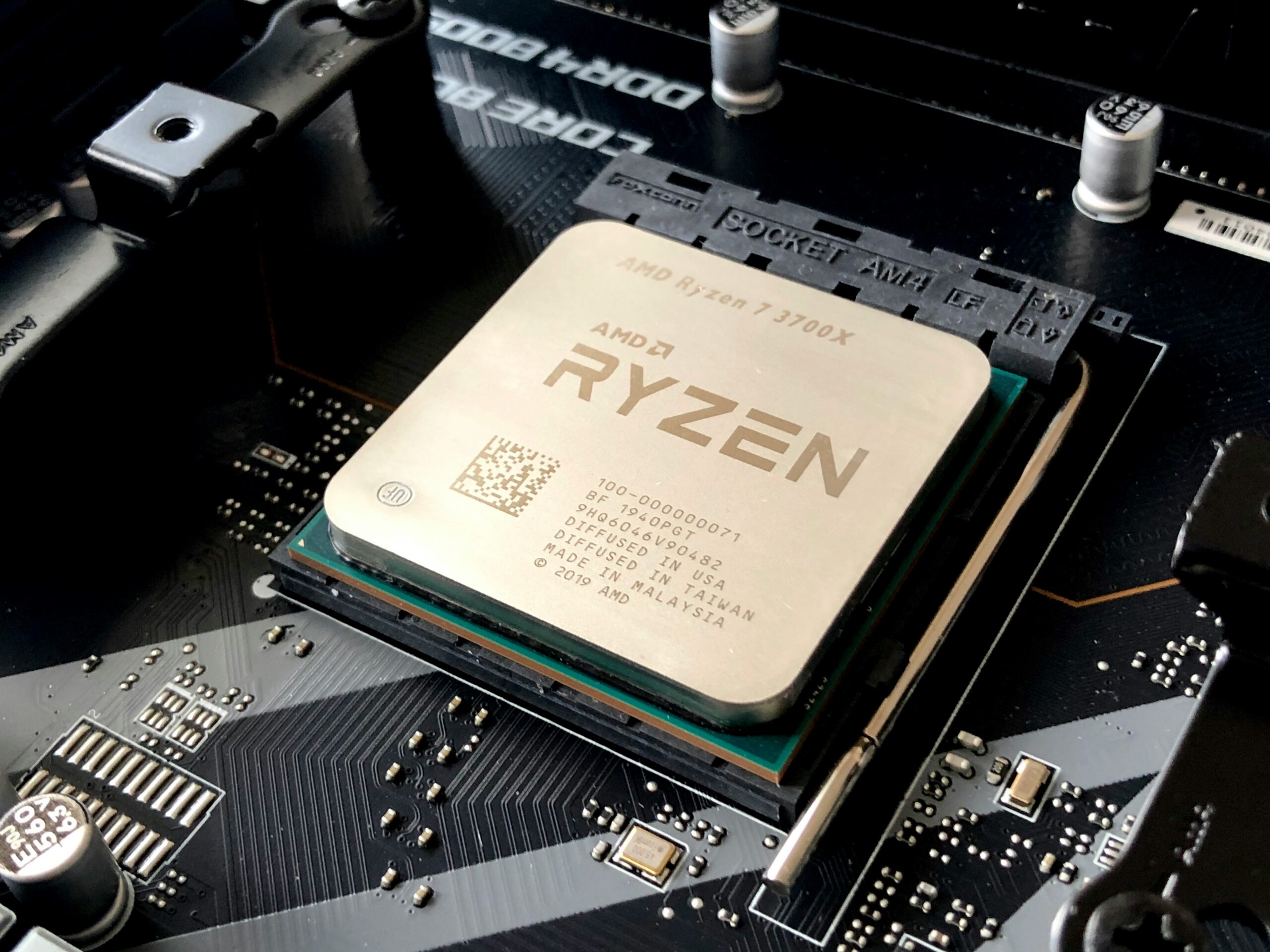 An AMD Ryzen processor, as AMD rallies alongside Nvidia stock